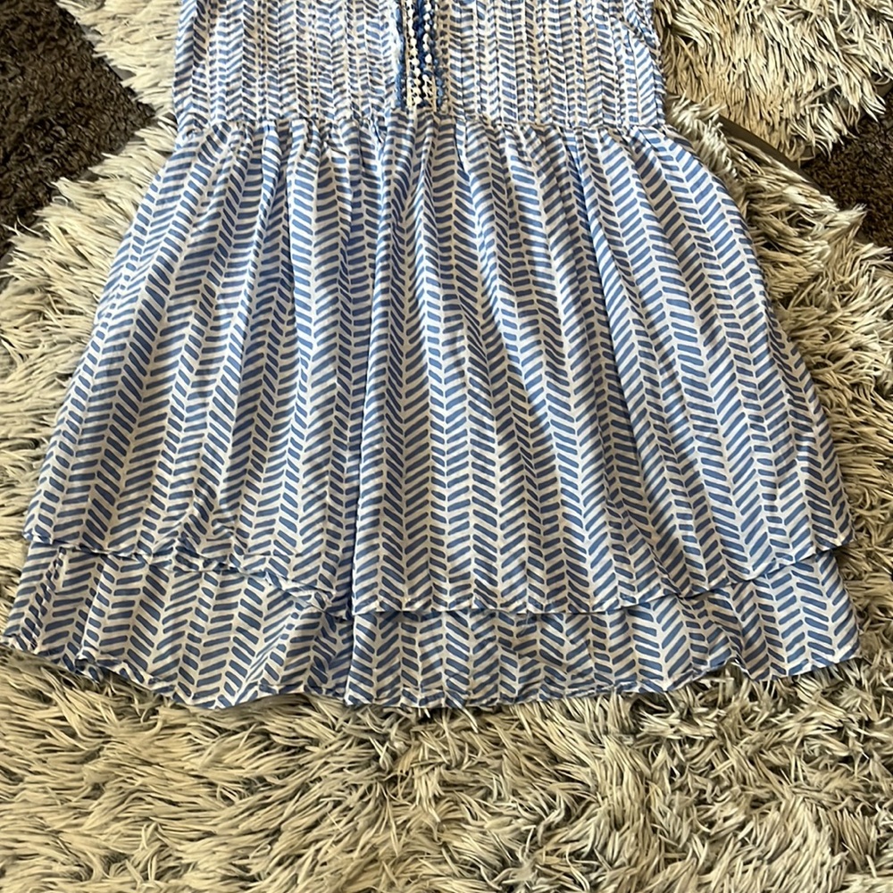 Vineyard Vines Dress Sleeveless Blue White Size medium 10/12 - Picture 3 of 8